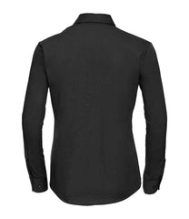 Russell Collection Ladies Long Sleeve Easy Care Cotton Poplin Shirt