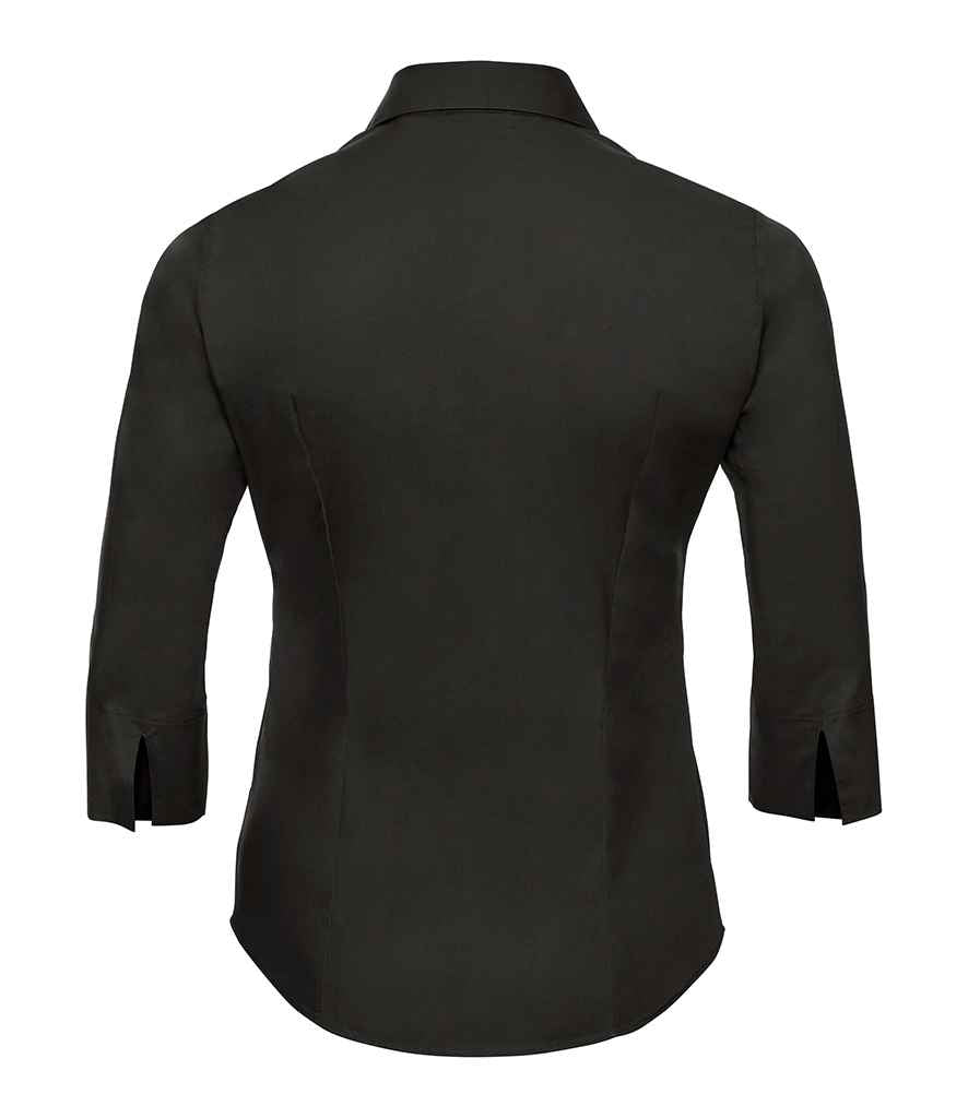 Russell Collection Ladies 34 Sleeve Easy Care Fitted Shirt