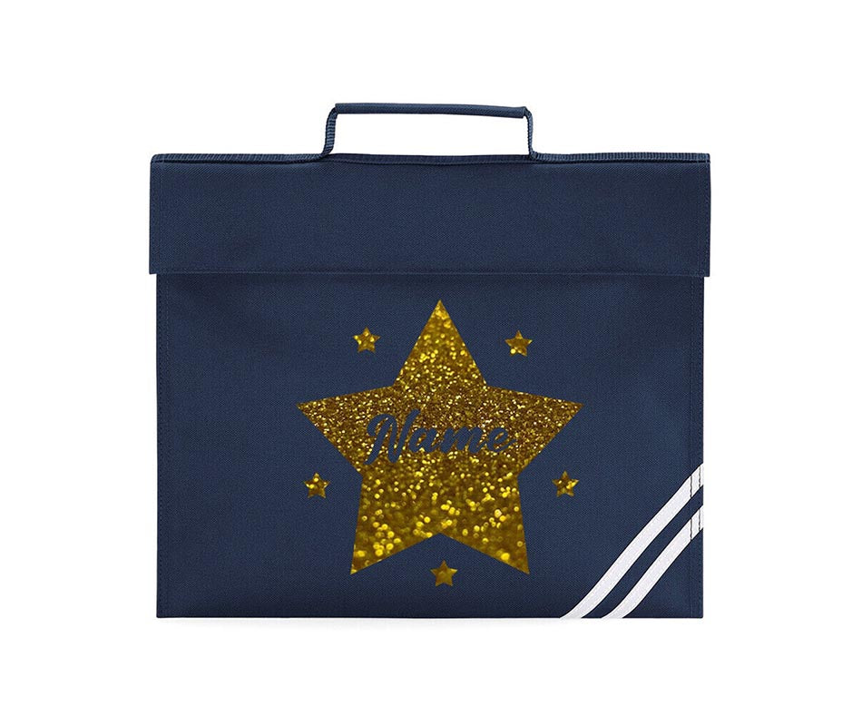 Personalised School Book Bag Childrens Star Any Name Boys Girls PE Kit Gift