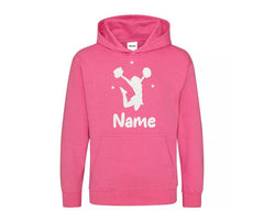 Personalised Dancing Gymnastic Cheerleader Kids Custom Printed Name Hoodie