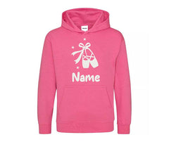 Personalised Dancing Gymnastics Ballet Shoe Hoodie Custom Printed Name Hoodies