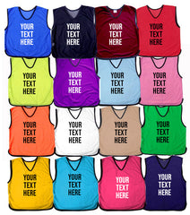 Personalised Any Name/Text Sports Football Training Bibs Unisex Vest