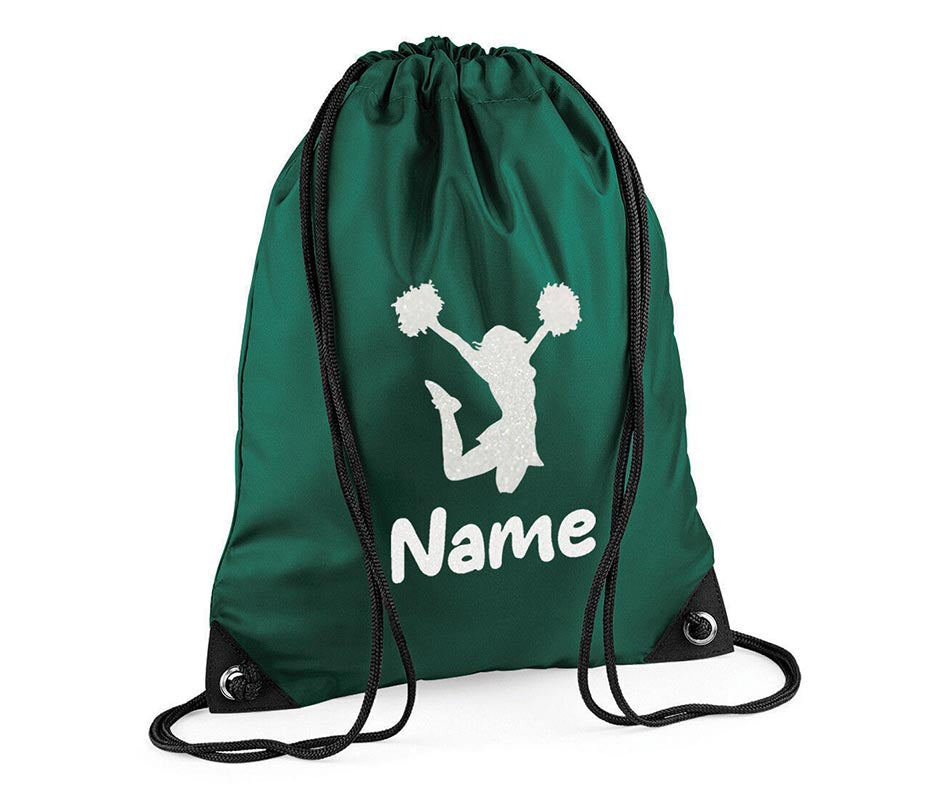 Personalised Dance Pull String Bag Girls Glitter Drawstring Ballet Kids Gift