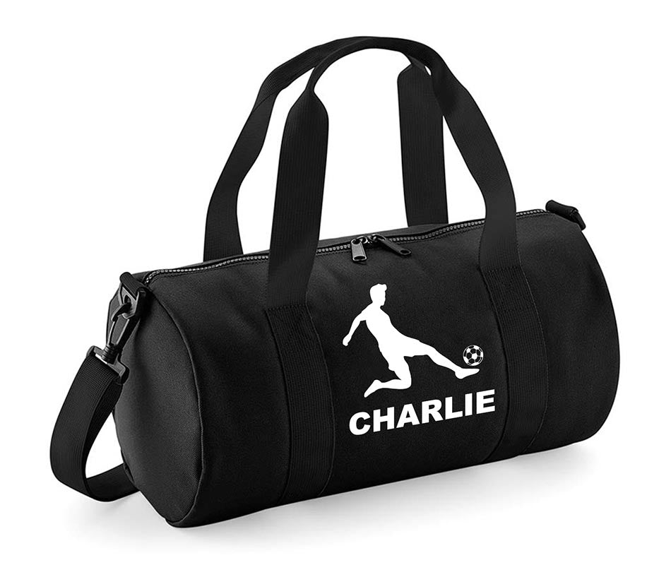 Personalised Football Player with Your Name School Gym Kit Kids Bag Gift Gym Essentials