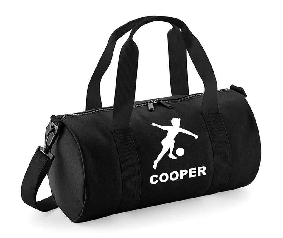 Personalised Football Player with Your Name School Gym Kit Kids Bag Gift Gym Essentials