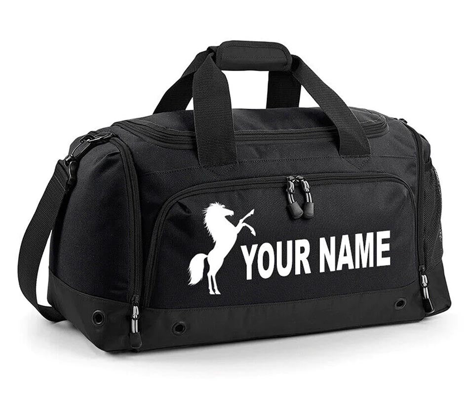 Personalised Sports Horse Jumping Riding Training Holdall Equestrian Kit Bag