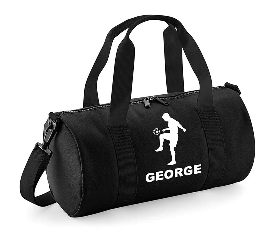 Personalised Football Player with Your Name School Gym Kit Kids Bag Gift Gym Essentials