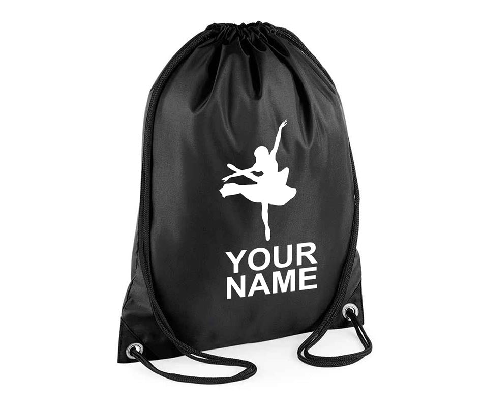 Personalised Gymnastics Dance Pull String Bag Girls Drawstring Ballet Kids Gift