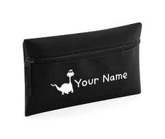 Personalised Pencil Case With Dinosaur Print and Name School Equipment Pens Bag