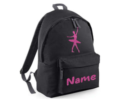 Personalised Gymnastics Ballet Dancer School Backpack Kids Any Name Text Girls