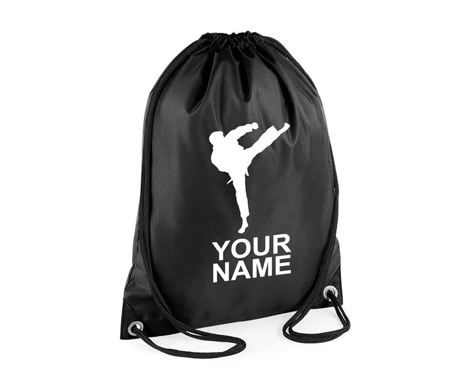 Personalised Unisex Martial Arts Pull String Bag Drawstring Ballet Kids Gift Casual Backpack