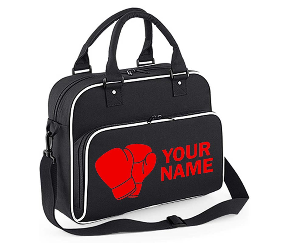 Personalised Any Name Boxing Gloves Children School Case