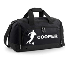 Personalised Football Player Holdall With Your Name Or Club Kids Boys Men Kit Bag