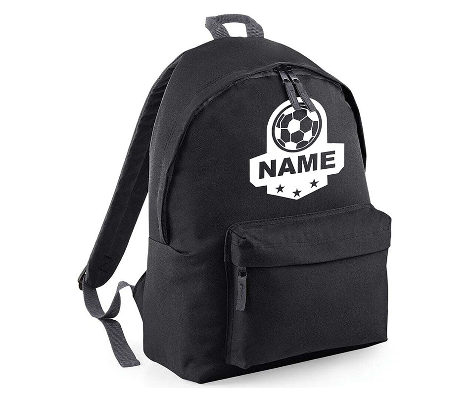 Personalised Football School Backpack Bag Kids Any Name Text Girls Boys Rucksack Casual and Travel Bag PE Kit