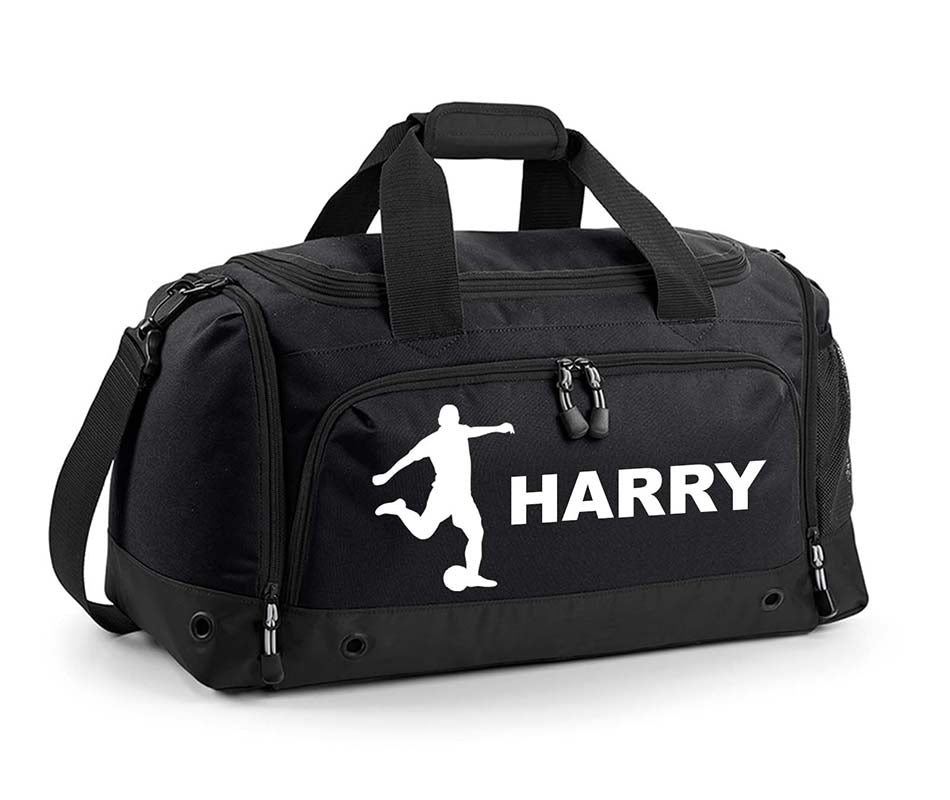 Personalised Football Player Holdall With Your Name Or Club Kids Boys Men Kit Bag Water-Resistant Unisex Comfortable