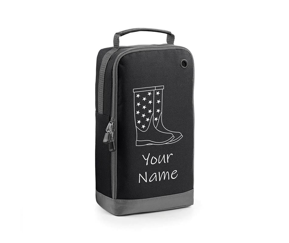 Wellington boots Personalised Any Name Boot Accessory Bag for Kids Wellies gift