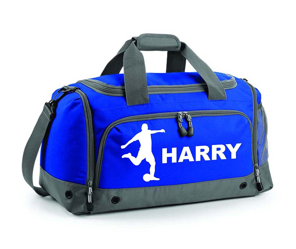 Personalised Football Player Holdall With Your Name Or Club Kids Boys Men Kit Bag Water-Resistant Unisex Comfortable