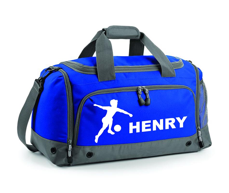 Personalised Football Holdall With Your Name Or Club Kids Boys Men Kit Bag