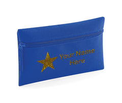 Personalised Pencil Case With Star Print And Name School Equipment Pens Bag Case