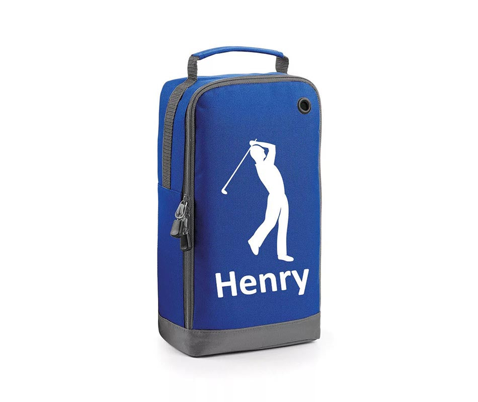 Personalised Golf Boot Bags Sports School Gym PE Accessories Customised Kit Bag