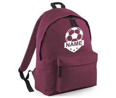 Personalised Football School Backpack Bag Kids Any Name Text Girls Boys Rucksack Casual and Travel Bag PE Kit