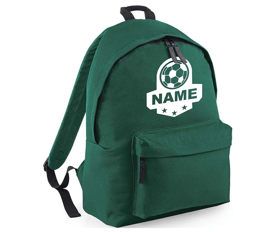 Personalised Football School Backpack Bag Kids Any Name Text Girls Boys Rucksack Casual and Travel Bag PE Kit