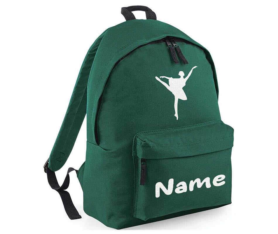 Personalised Gymnastics Ballet Dancer School Backpack Kids Any Name Text Girls