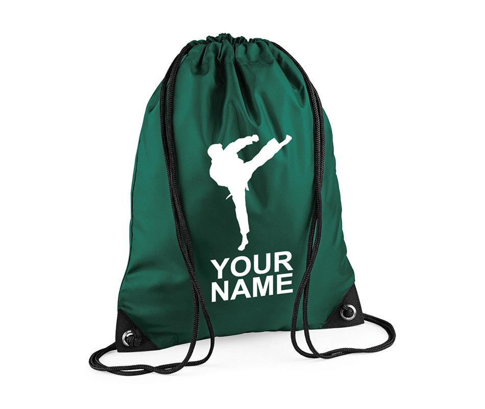 Personalised Unisex Martial Arts Pull String Bag Drawstring Ballet Kids Gift Casual Backpack