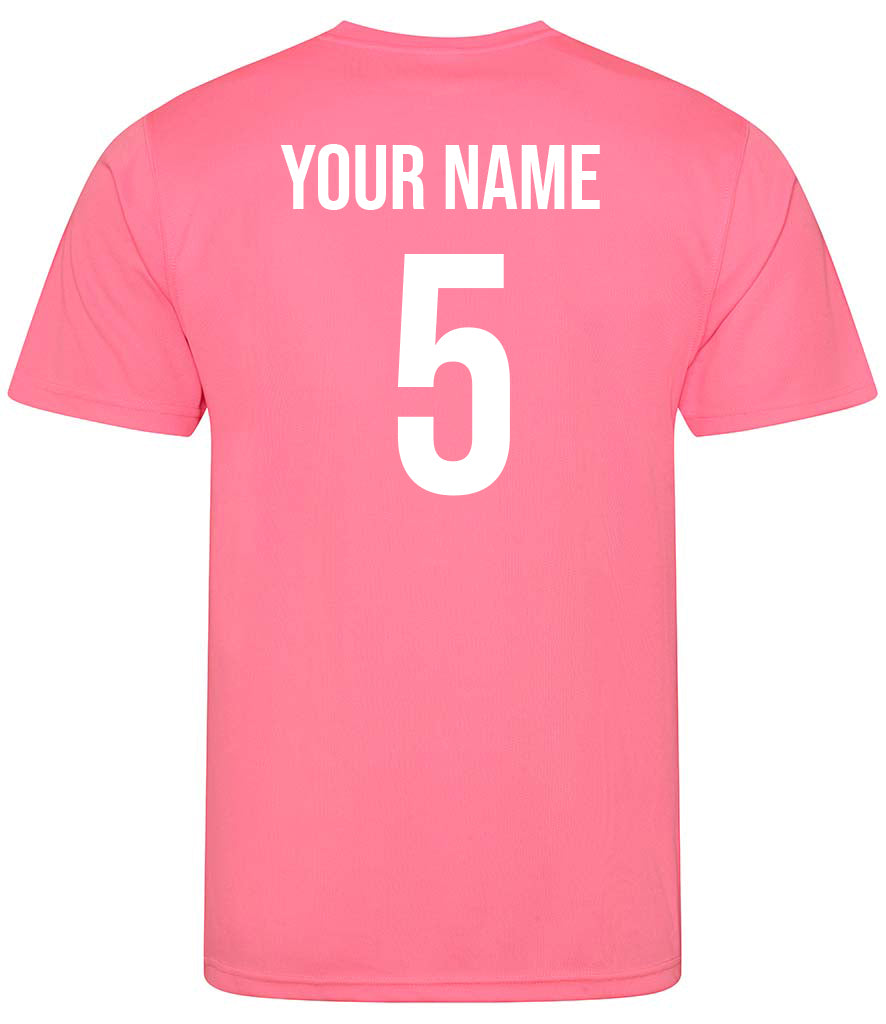 Personalised Wales Style Football Kits Pink & White Customised Shirts and Shorts