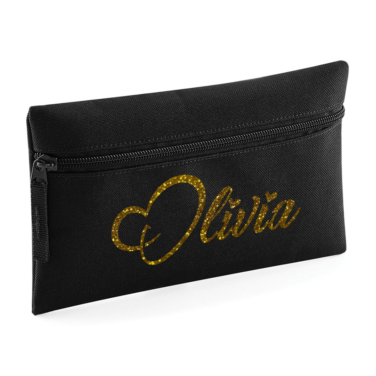 Personalised Pencil Case with Glitter Name School Equipment Pens Bag Case Best Gift