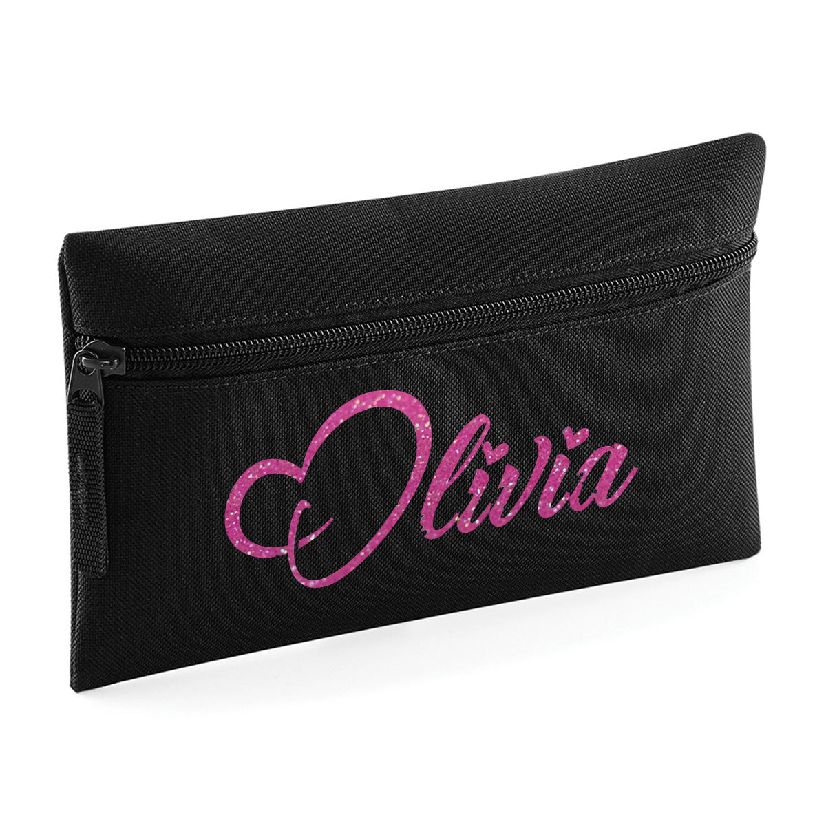 Personalised Pencil Case with Glitter Name School Equipment Pens Bag Case Best Gift