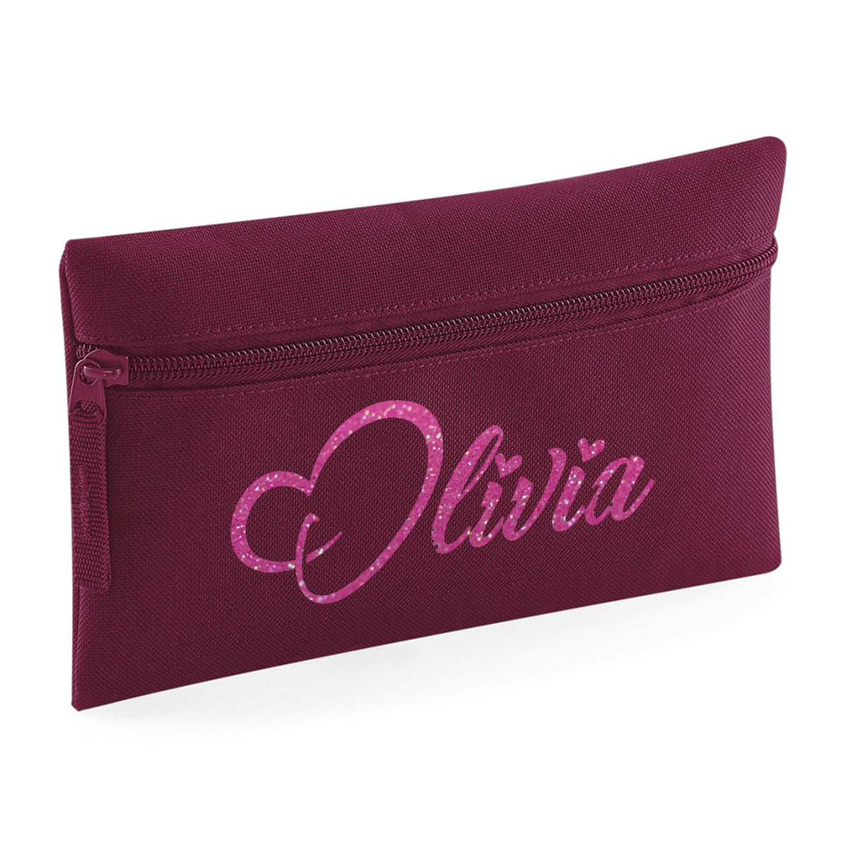 Personalised Pencil Case with Glitter Name School Equipment Pens Bag Case Best Gift