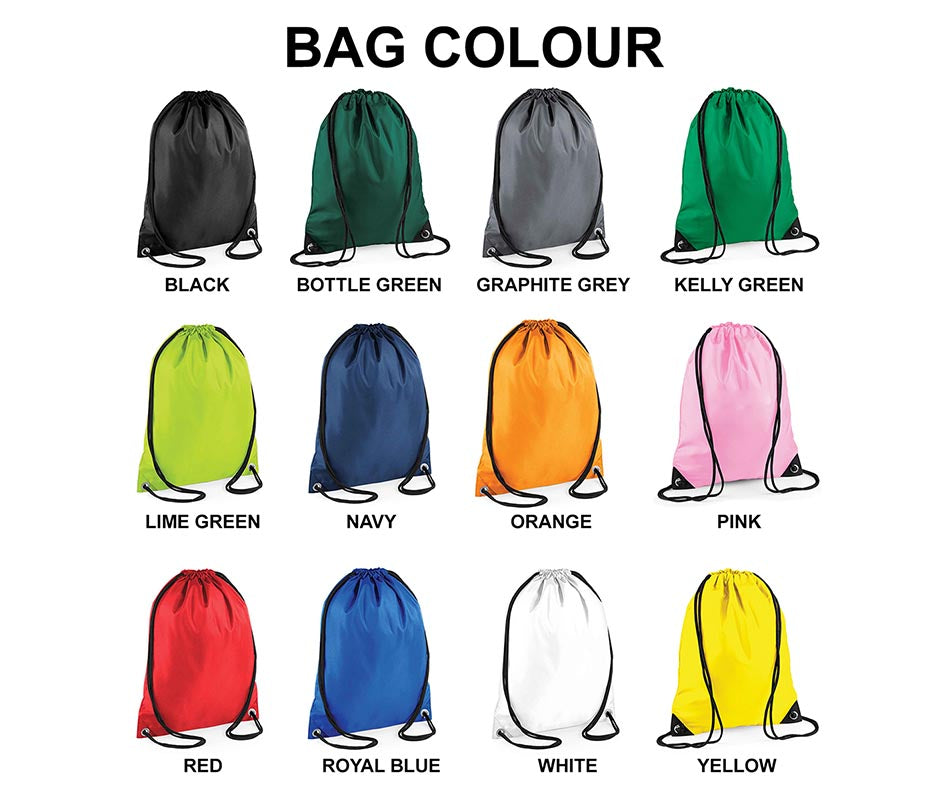 Personalised Unisex Pull String Bag Drawstring Ballet Kids Gift Casual Backpack