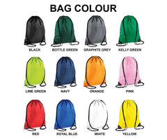 Personalised Unisex Pull String Bag Drawstring Ballet Kids Gift Casual Backpack