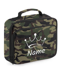 Personalised Crown Lunch Box Custom Name School Kids Boys Girls Insulated Bag