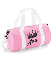 Personalised Barrel Dance Bag Girls Glitter Kids School Gymnastics Ballet