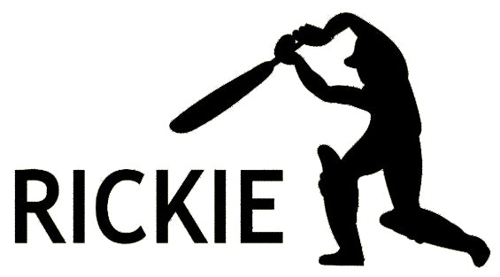 Cricket Player Sticker - Personalised With Your Name