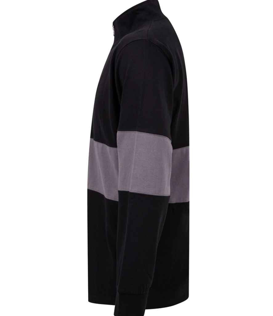 Front Row Panelled 14 Zip Neck Top