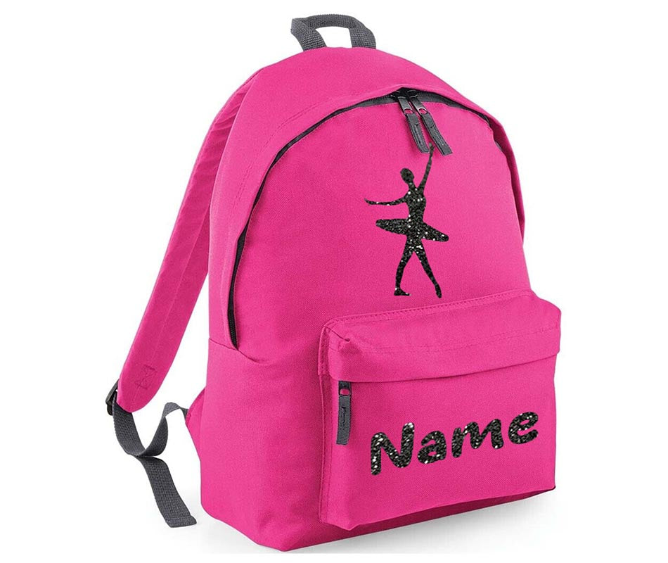 Personalised Gymnastics Ballet Dancer School Backpack Kids Any Name Text Girls