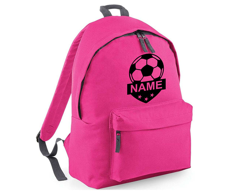 Personalised Football School Backpack Bag Kids Any Name Text Girls Boys Rucksack Casual and Travel Bag PE Kit