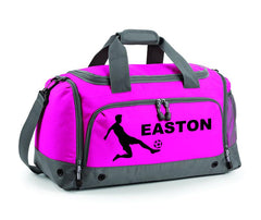 Personalised Football Holdall With Your Name Or Club Kids Boys Men Kit Bag