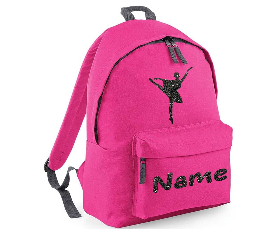 Personalised Gymnastics Ballet Dancer School Backpack Kids Any Name Text Girls