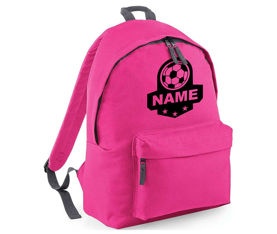 Personalised Football School Backpack Bag Kids Any Name Text Girls Boys Rucksack Casual and Travel Bag PE Kit