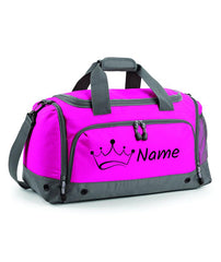 Personalised Crown Holdall With Your Name Or Club Kids Boys Men Kit Bag