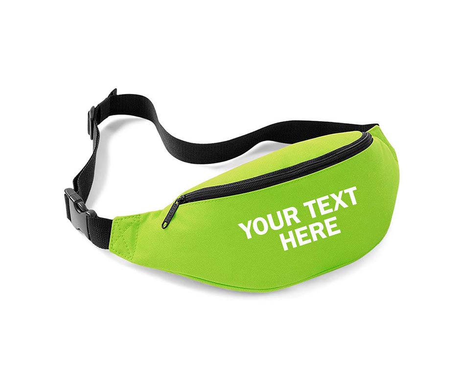 Personalised Printed Belt Bag Fanny Pack Festival Money Belt Purse Hip Wallet