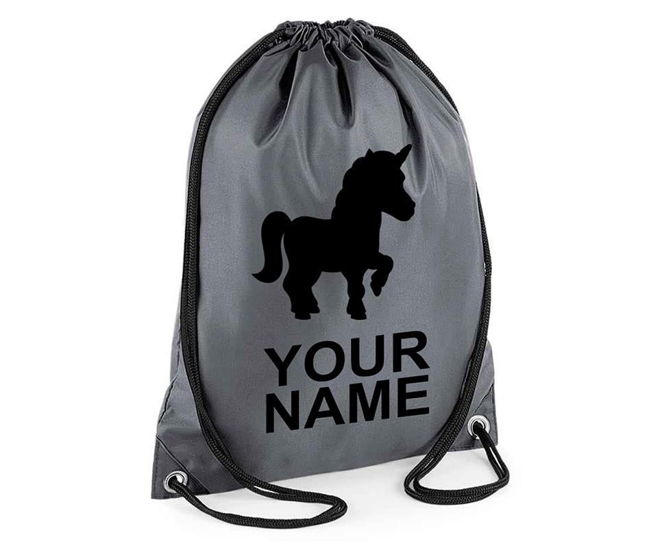 Personalised Unisex Pull String Bag Drawstring Ballet Kids Gift Casual Backpack