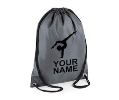 Personalised Unisex Gymnastics Girl Dance Pull String Bag Drawstring Ballet Kids Gift Casual Backpack