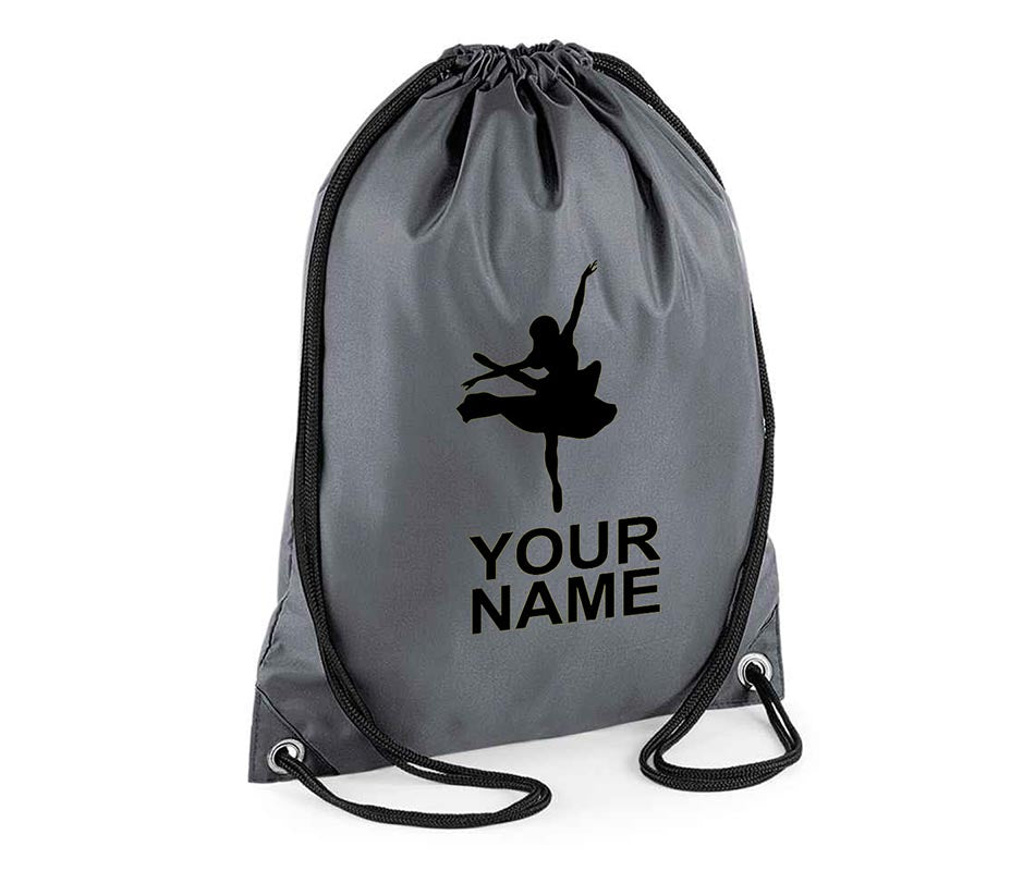 Personalised Gymnastics Dance Pull String Bag Girls Drawstring Ballet Kids Gift