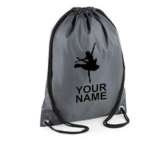 Personalised Gymnastics Dance Pull String Bag Girls Drawstring Ballet Kids Gift