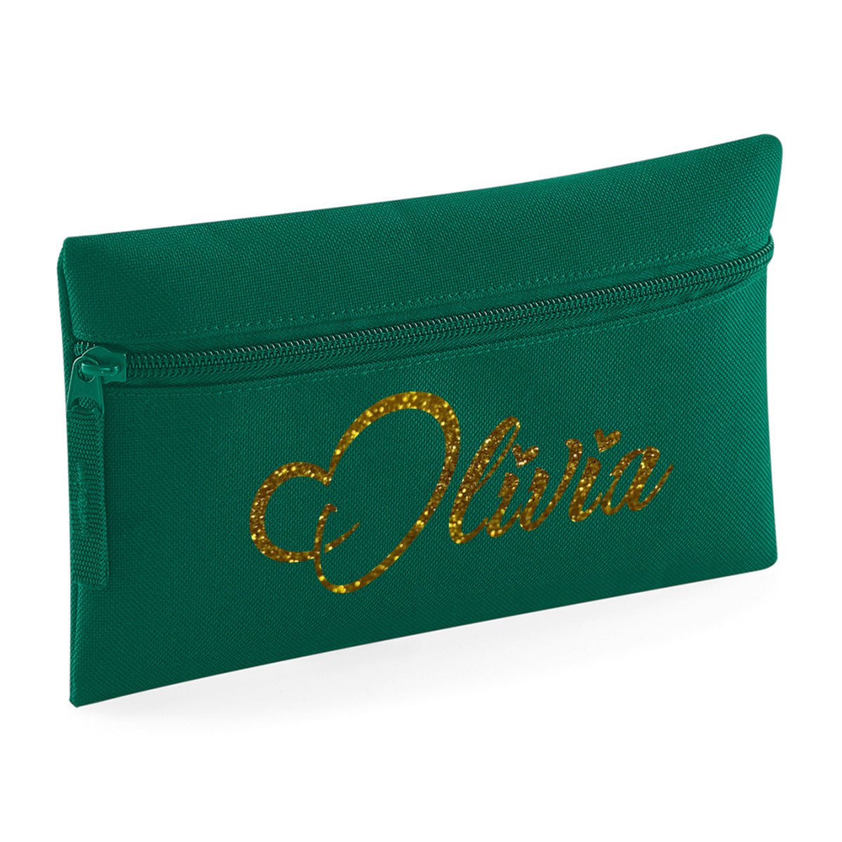 Personalised Pencil Case with Glitter Name School Equipment Pens Bag Case Best Gift